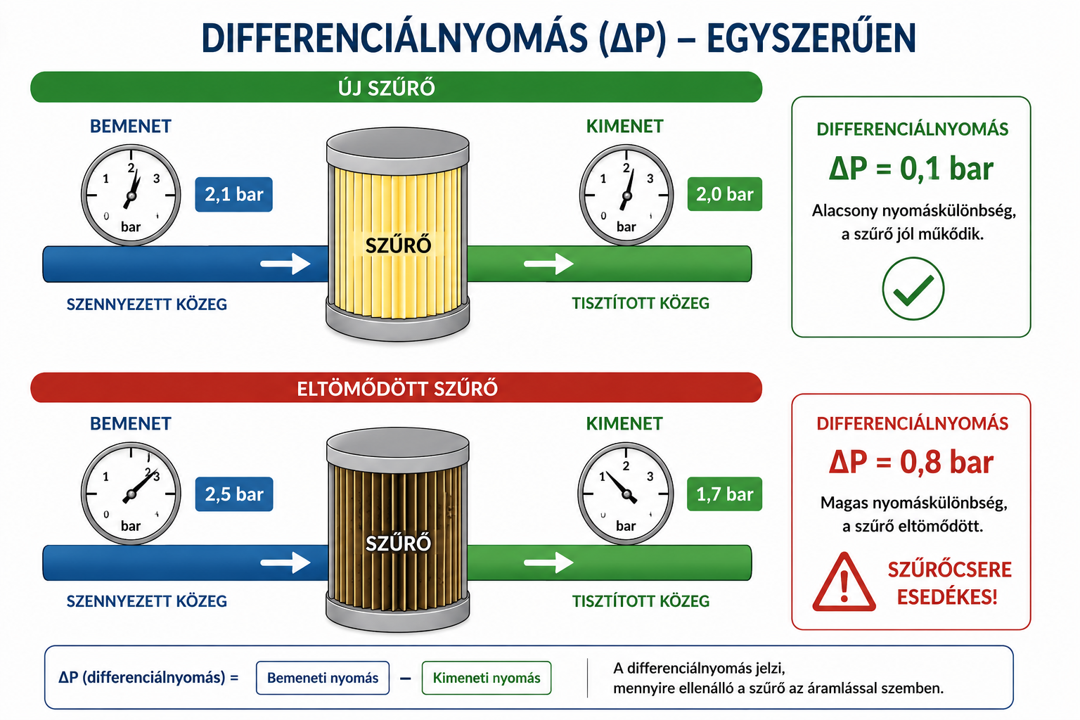 Mit jelent a differenciálnyomás?